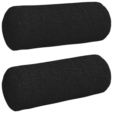 vidaXL Bolsterkissen 2 Stück Schwarz Ø 15 x 40 cm Stoff