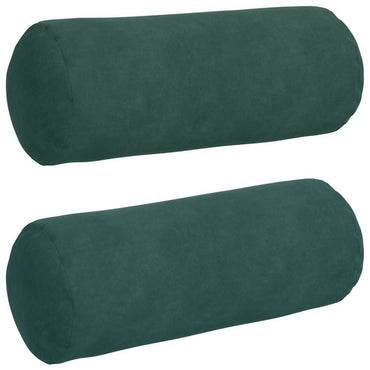 vidaXL Bolsterkissen 2 Stück Dunkelgrün Ø 15 x 40 cm Cordstoff