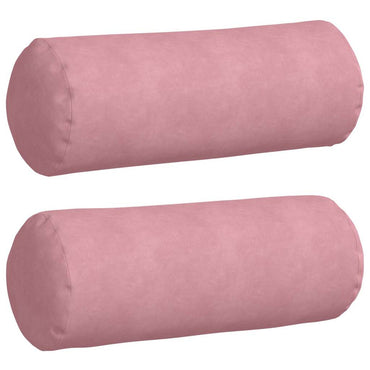 vidaXL Bolsterkissen 2 Stück Rosa Ø 25 x 70 cm Cordstoff