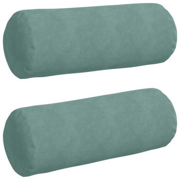vidaXL Bolsterkissen 2 Stück Meergrün Ø 25 x 70 cm Cordstoff