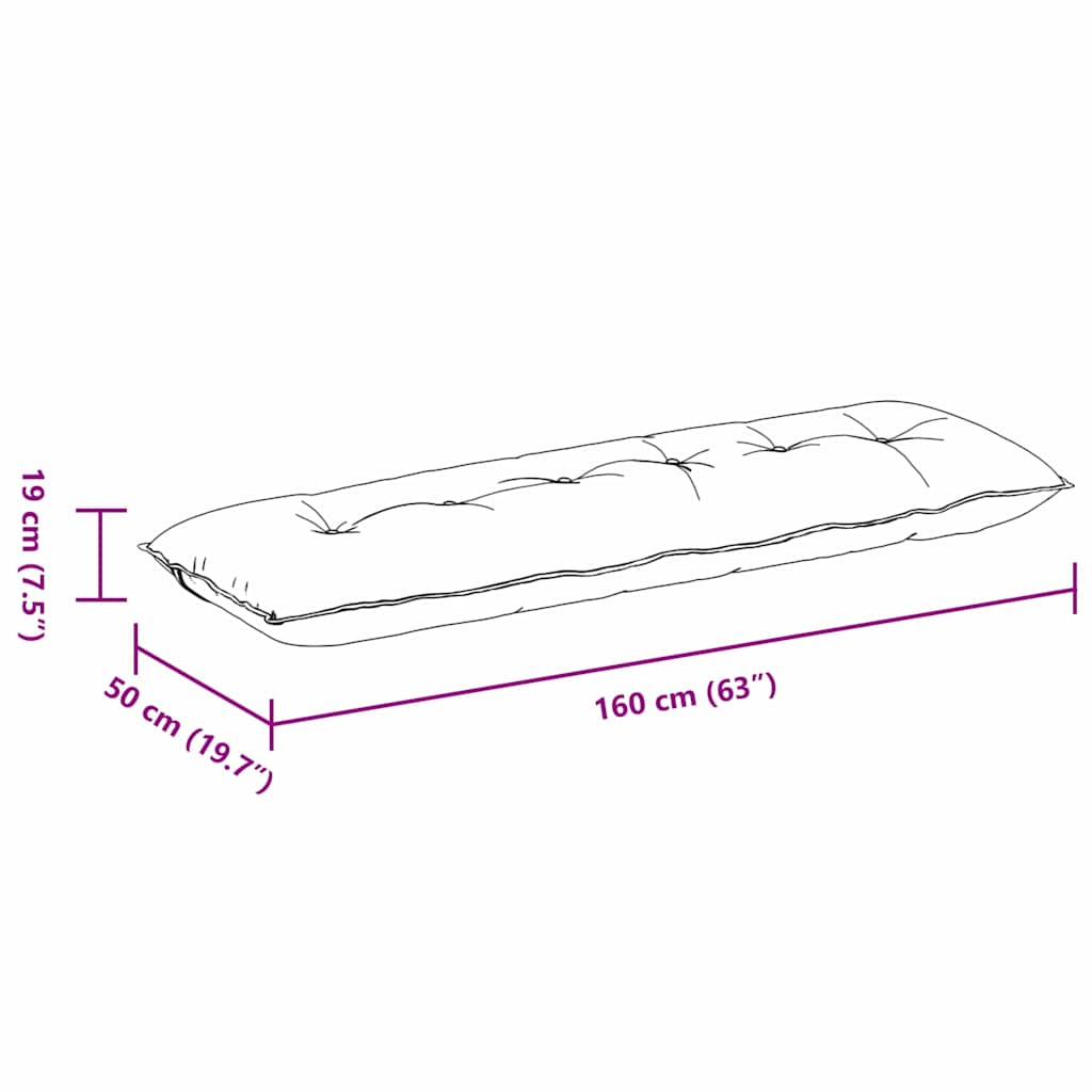 Rückenkissen Rosa 160 x 50 cm Cordstoff