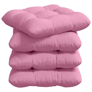 vidaXL Coussins de siège 4 pcs Rose 40 x 40 x 12 cm Tissu