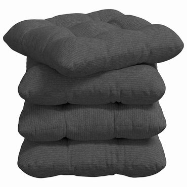 vidaXL Coussins de chaise 4 pcs Gris foncé 40 x 40 cm Corde