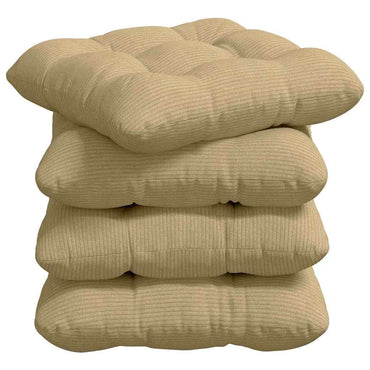 vidaXL Coussins de chaise 4 pcs Gris-vert 40 x 40 cm Tissu côtelé
