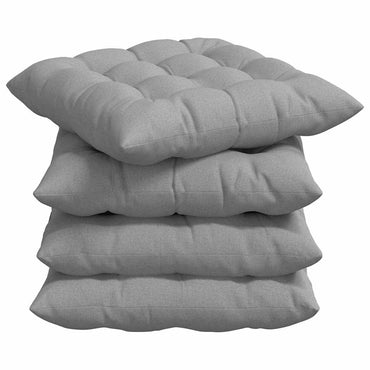 vidaXL Sitzkissen 4 pcs Wolkengrau 40 x 40 x 6 cm Stoff