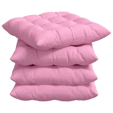vidaXL Sitzkissen 4 pcs Rosa 40 x 40 x 6 cm Stoff