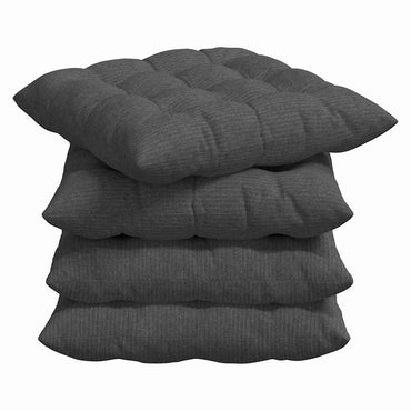 vidaXL Sitzkissen 4 pcs Dunkelgrau 40 x 40 x 6 cm Cordstoff