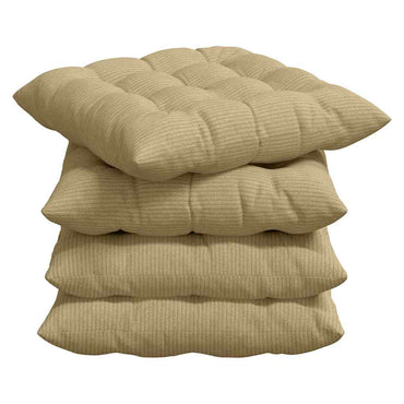 vidaXL Sitzkissen 4 pcs Grau-Grün 40 x 40 x 6 cm Cordstoff
