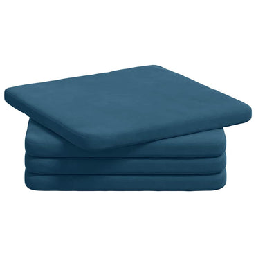 vidaXL Sitzkissen 4 pcs Blau 40 x 40 x 3 cm Samt