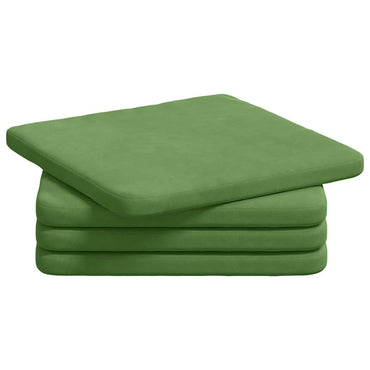 vidaXL Sitzkissen 4 pcs Hellgrün 40 x 40 x 3 cm Samt