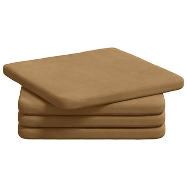 vidaXL Sitzkissen 4 pcs Braun 40 x 40 x 3 cm Samt