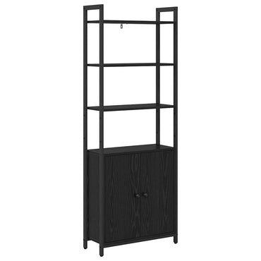 vidaXL Bücherregal Schwarz Eichen-Optik 60 x 24 x 161 cm Holzwerkstoff
