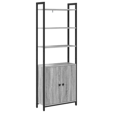 vidaXL Bücherregal Graues Sonoma 60 x 24 x 161 cm Holzwerkstoff