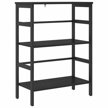 vidaXL Bücherregal Schwarz Eichen-Optik 60 x 29,5 x 81 cm