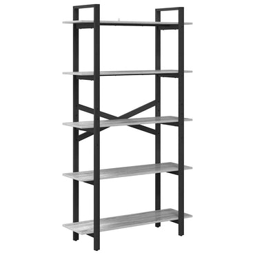vidaXL Bücherregal Graues Sonoma 100 x 33,5 x 178 cm Holzwerkstoff