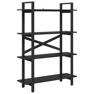 vidaXL Bücherregal Schwarz Eichen-Optik 100 x 33,5 x 140 cm