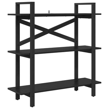vidaXL Bücherregal Schwarz Eichen-Optik 100 x 33,5 x 102 cm