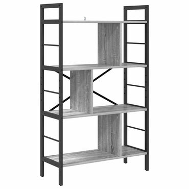 vidaXL Bücherregal Graues Sonoma 75 x 30 x 123,5 cm Holzwerkstoff
