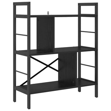 vidaXL Bücherregal Schwarz Eichen-Optik 75 x 30 x 91 cm Holzwerkstoff