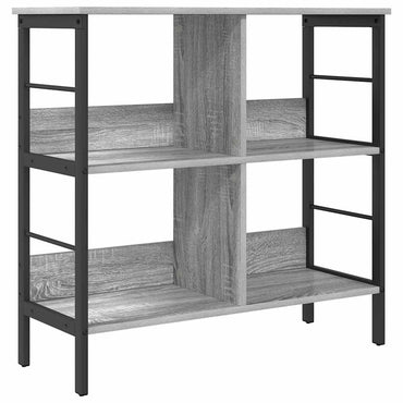 vidaXL Bücherregal Graues Sonoma 82 x 32 x 79 cm Holzwerkstoff