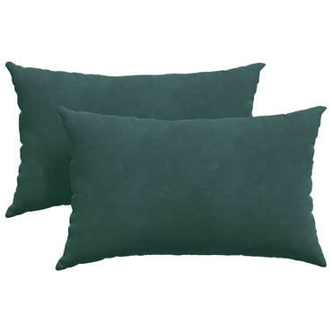 vidaXL Sofakissen 2 Stück Dunkelgrün 50 x 30 cm Cordstoff