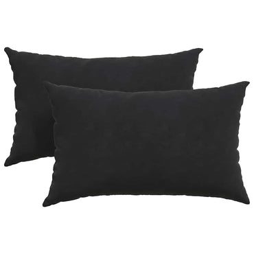 vidaXL Coussins de canapé 2 pcs Noir 50x30 cm Velours côtelé