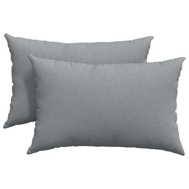vidaXL Sofakissen 2 pcs Hellgrau 60 x 40 cm Stoff