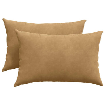 vidaXL Coussins de canapé 2 pcs Marron 60 x 40 cm Tissu côtelé