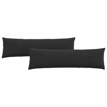 vidaXL Sofakissen 2 Stück Schwarz 145 x 40 cm Cordstoff