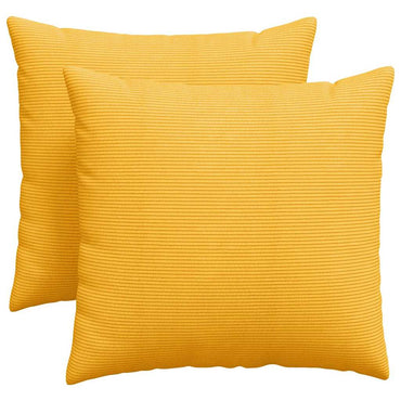 vidaXL Sofakissen 2 Stück Helles Gelb 45 x 45 cm Cordstoff
