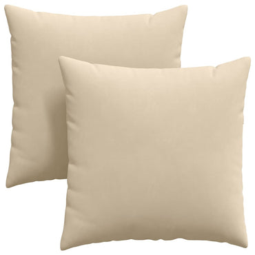 vidaXL Sofakissen 2 Stück Creme 60 x 60 cm Stoff