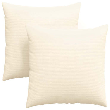 vidaXL Sofakissen 2 Stück Creme 60 x 60 cm Cordstoff