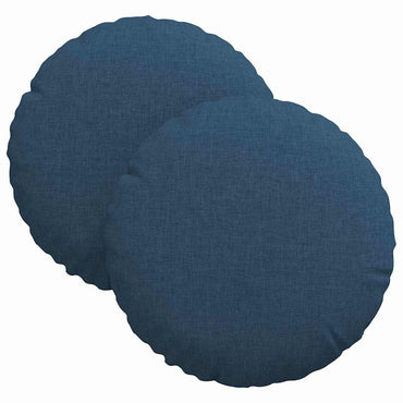 vidaXL Sitzkissen 2 pcs Blau Ø30 x 13 cm Stoff