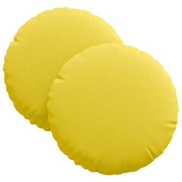 vidaXL Sitzkissen 2 pcs Helles Gelb Ø30 x 13 cm Stoff