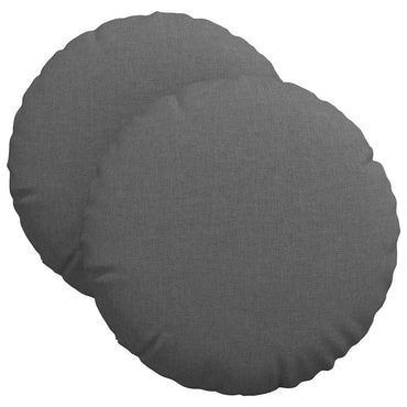vidaXL Sitzkissen 2 pcs Dunkelgrau Ø40 x 13 cm Stoff