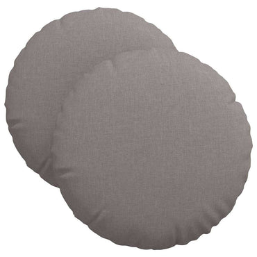 vidaXL Sitzkissen 2 pcs Taupe Ø40 x 13 cm Stoff