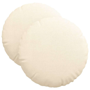vidaXL Sitzkissen 2 pcs Creme Ø 40 cm Cordstoff