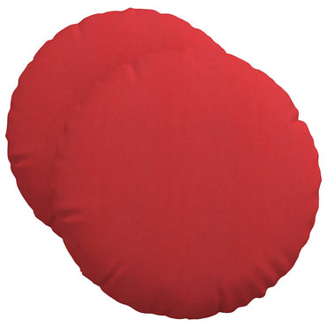 vidaXL Sitzkissen 2 pcs Rot Ø50 x 19 cm Stoff