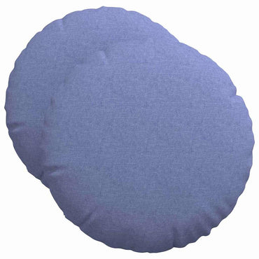 vidaXL Sitzkissen 2 pcs Jeans blau Ø50 x 19 cm Stoff