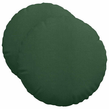 vidaXL Sitzkissen 2 pcs Dunkelgrün Ø 50 cm Cordstoff