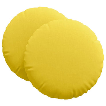 vidaXL Sitzkissen 2 pcs Helles Gelb Ø60 x 21 cm Stoff