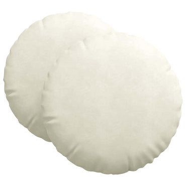 vidaXL Sitzkissen 2 Stück Creme Ø 60 x 21 cm Samt