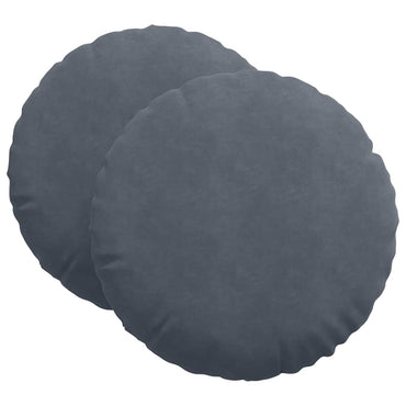 vidaXL Sitzkissen 2 Stück Dunkelgrau Ø 80 x 29 cm Samt