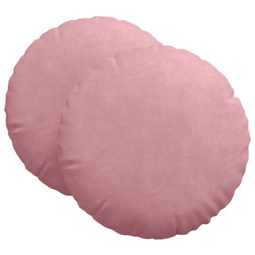 vidaXL Sitzkissen 2 pcs Rosa Ø 80 x 29 cm Samt