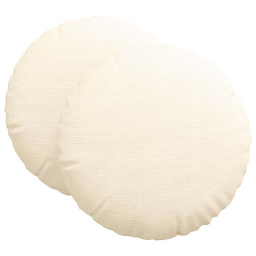 vidaXL Sitzkissen 2 pcs Creme Ø 80 cm Cordstoff