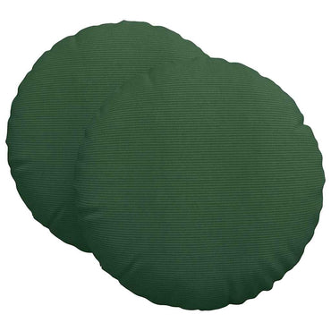 vidaXL Sitzkissen 2 pcs Dunkelgrün Ø 80 cm Cordstoff