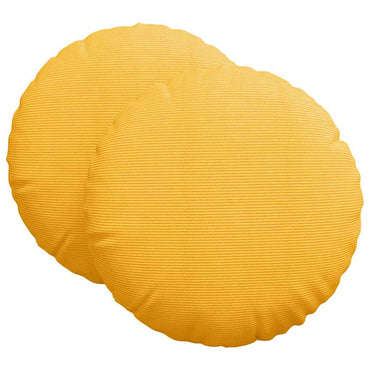 vidaXL Sitzkissen 2 pcs Helles Gelb Ø 80 cm Cordstoff