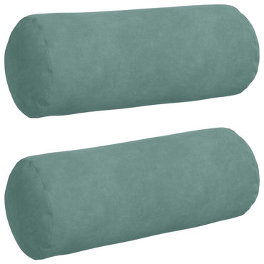 vidaXL Bolsterkissen 2 Stück Meergrün Ø 15 x 40 cm Cordstoff