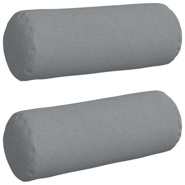 vidaXL Bolsterkissen 2 Stück Hellgrau Ø 25 x 70 cm Stoff