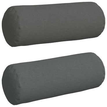 vidaXL Bolsterkissen 2 Stück Dunkelgrau Ø 25 x 70 cm Stoff